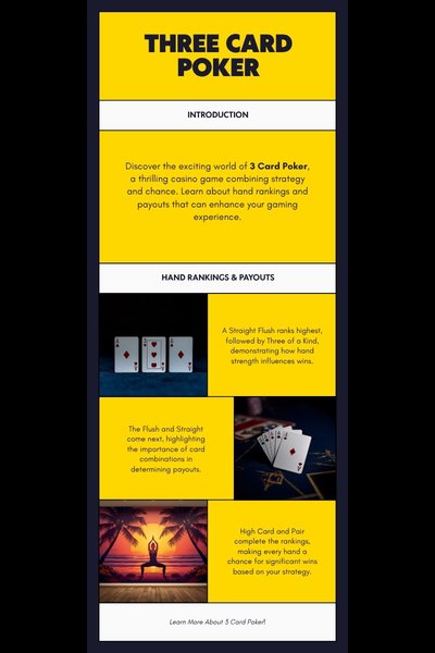 Bảng xếp hạng Three Card Poker và tỷ lệ trả Pair Plus tại 188M